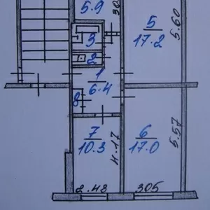 3х комнатная квартира Абая 20