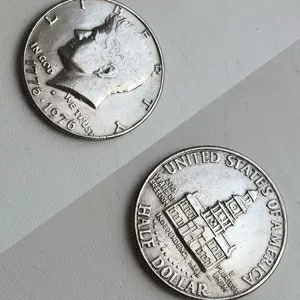 Liberty ( half dollar) ( quarter dollar) ( one dime)