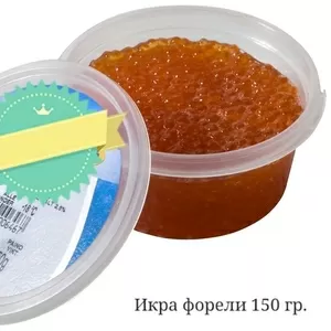 Продам икру радужной форели в пластмасовых банках.