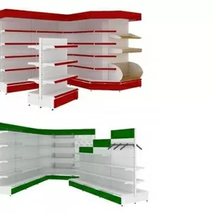 Торговые металлические стеллажи 
