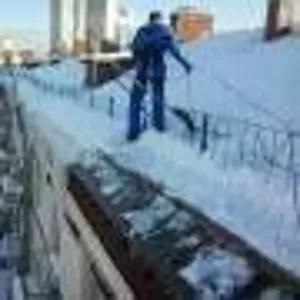 Чистка крыш от снега,  наледи и сосулек без нарушения покрытия   