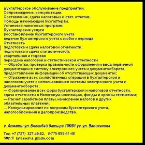 Бухгалтерские и юридические услуги.