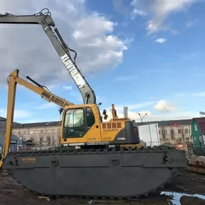 Плавающий экскаватор Volvo EC140 (Экскаватор-амфибия)