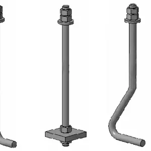 Фундаментный болт с загибом Тип 1, 2 ГОСТ 24379.1-80 М