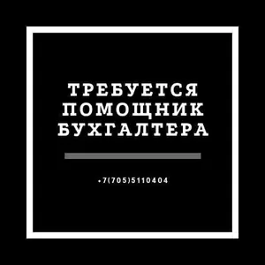 Требуется помощник бухгалтера.