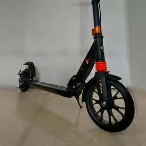 Оригинальный складной самокат Scooter с дисковыми тормозами. Kaspi RED