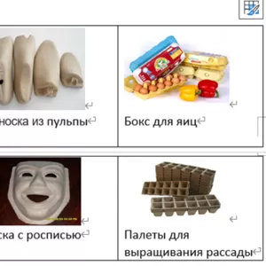Оборудование для изготовления лотков для яиц