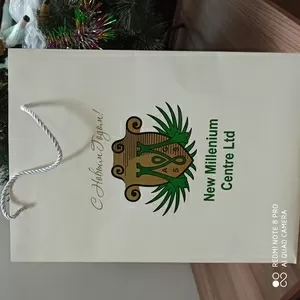 Новогодние пакеты с лого для корпоративных клиентов.